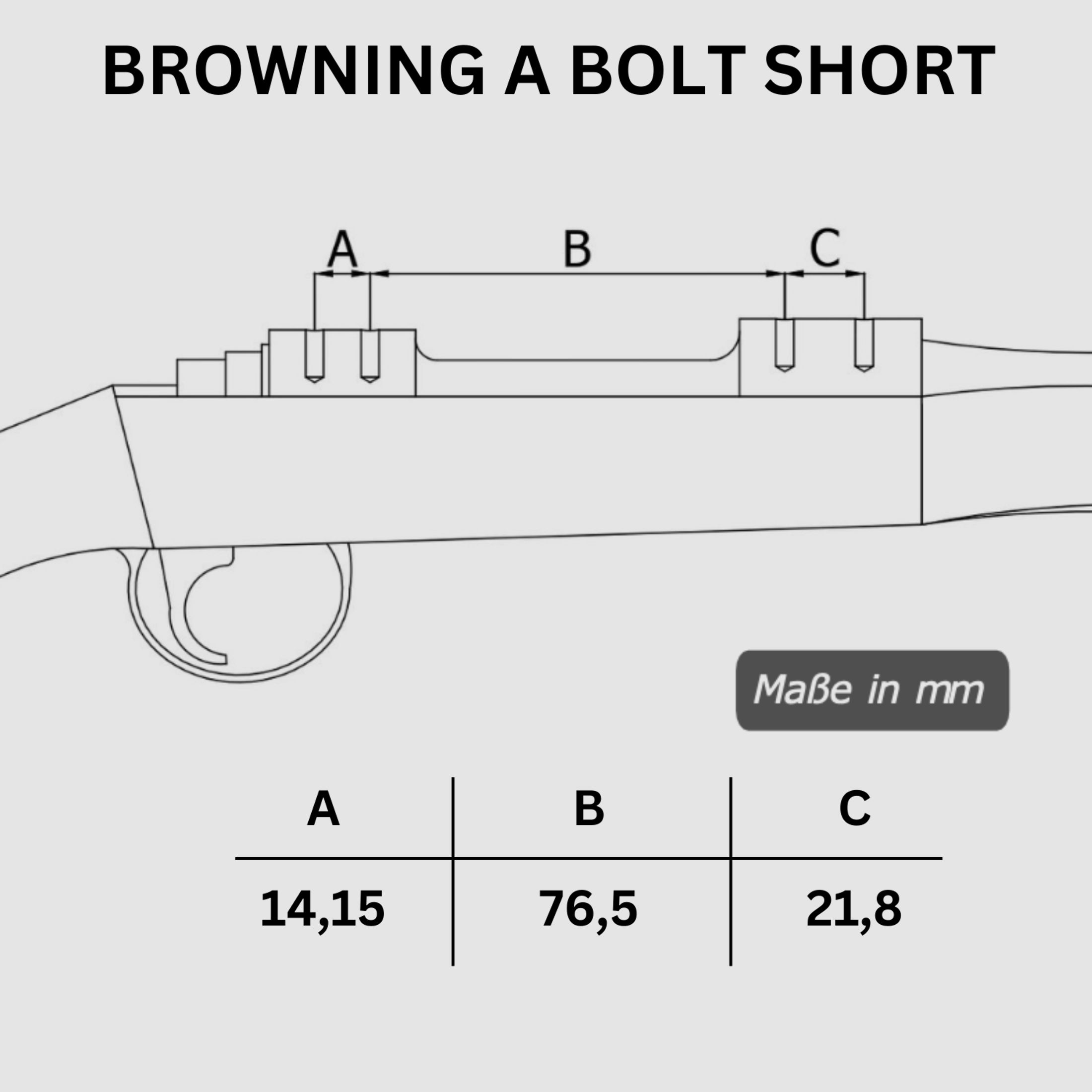 Picatinny Rail BROWNING A- BOLT SHORT / EURO BOLT