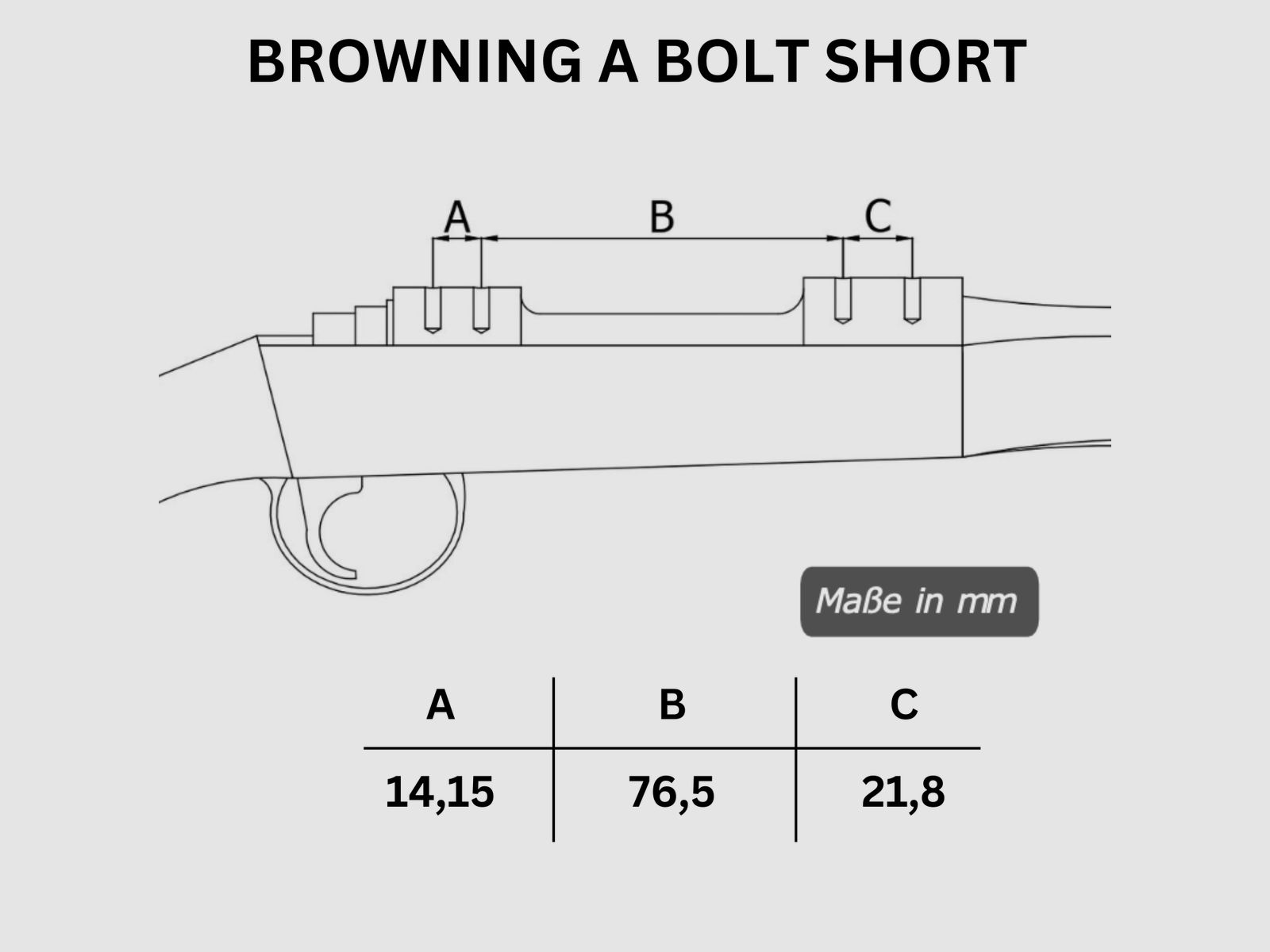 Picatinny Rail BROWNING A- BOLT SHORT / EURO BOLT