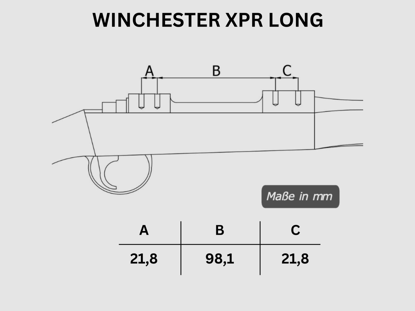 Picatinny Rail WINCHESTER XPR LONG