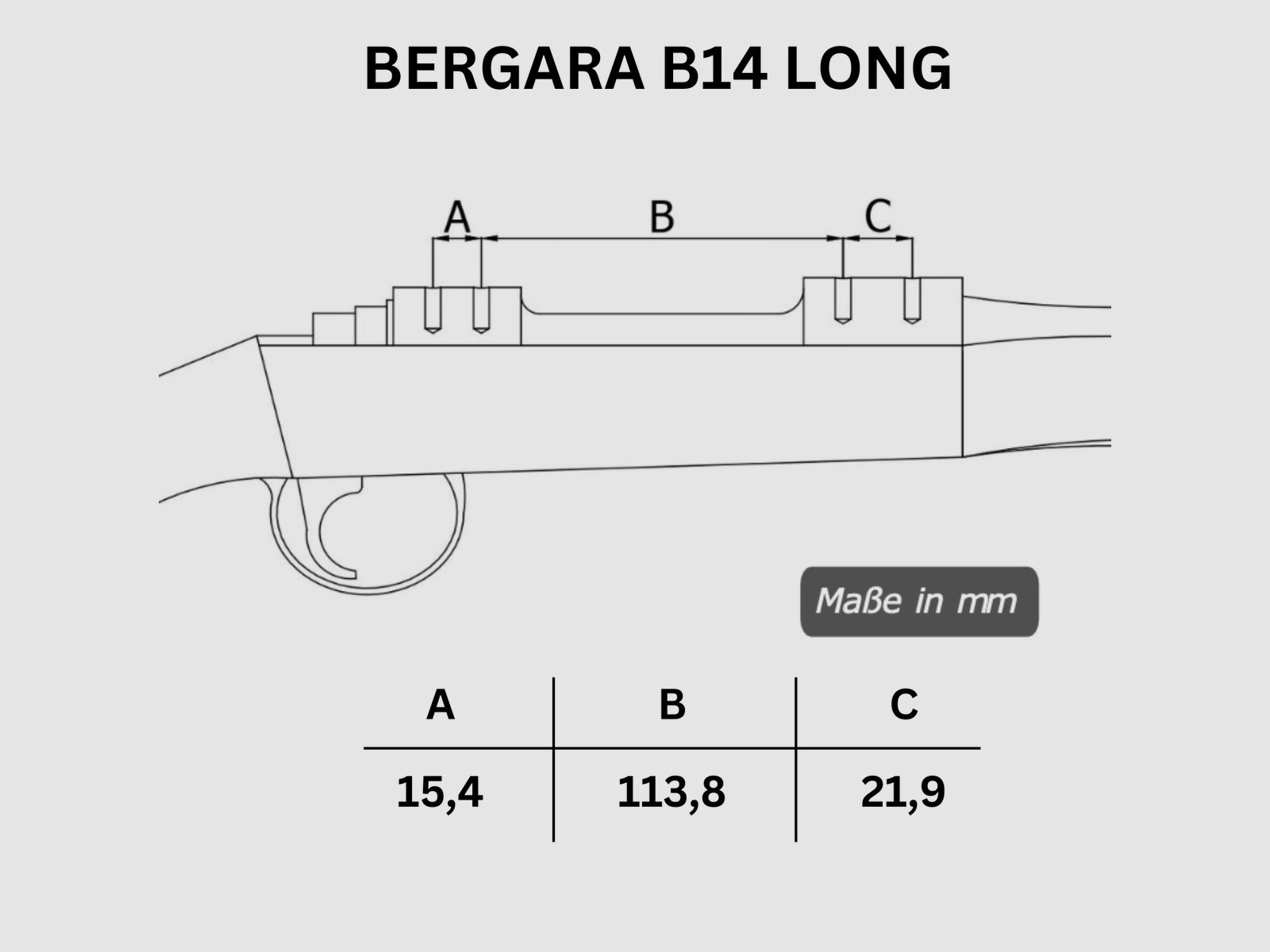 Picatinny Rail BERGARA B14 LONG