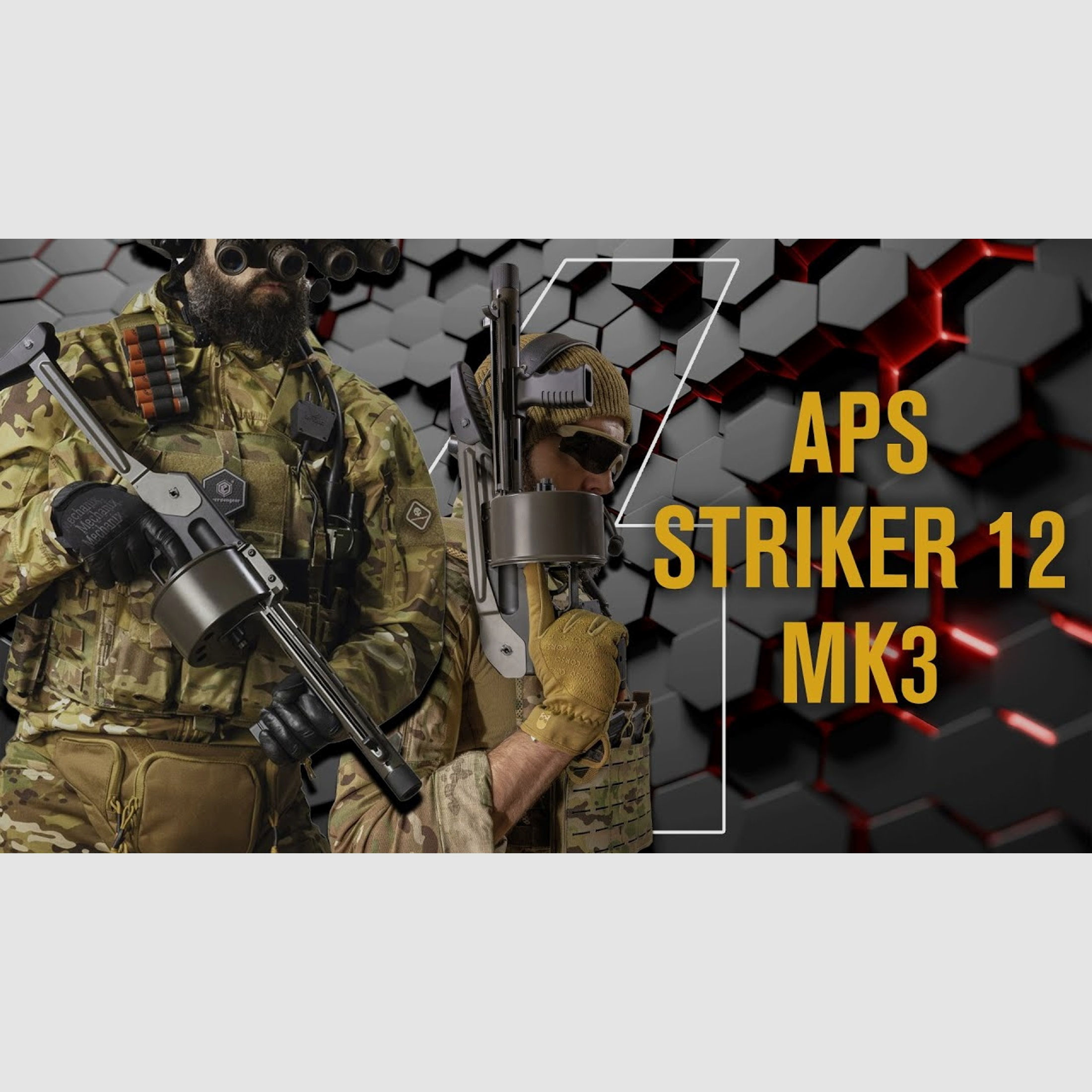 APS Striker-12 MK-3 Stahlversion CO2 .68 Paintball RAM Airsoft SHOTGUN