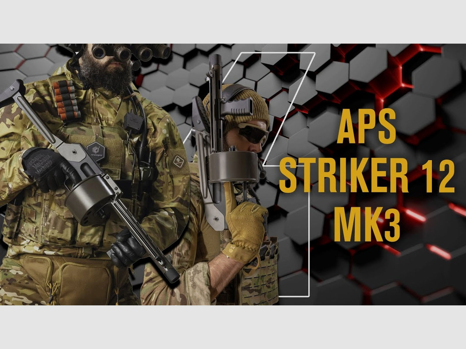 APS Striker-12 MK-3 Stahlversion CO2 .68 Paintball RAM Airsoft SHOTGUN