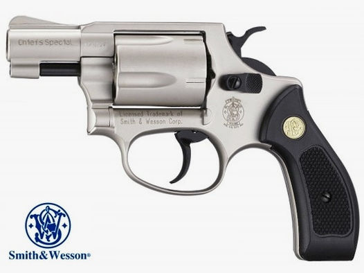 S&W Smith Wesson Chiefs Special Schreckschuss 9mm R Knall Vernickelt