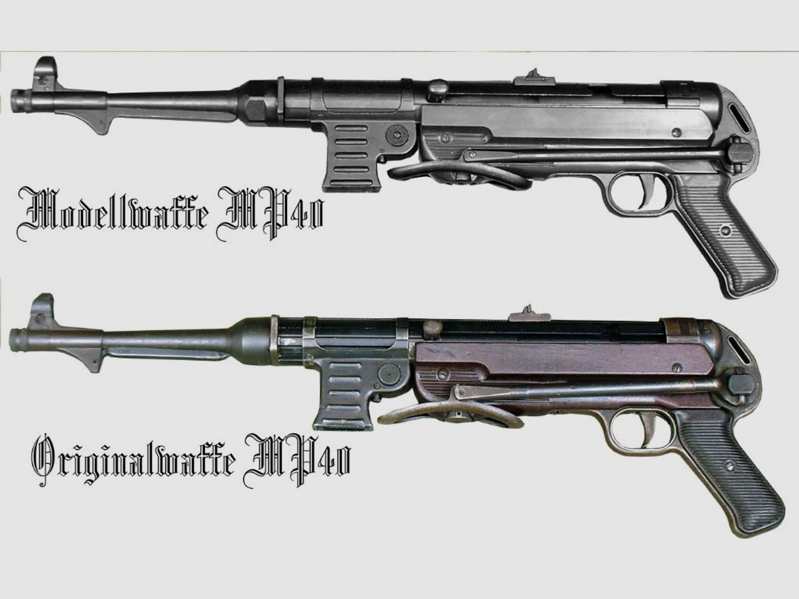 WH MP40 Modellwaffe aus Metall