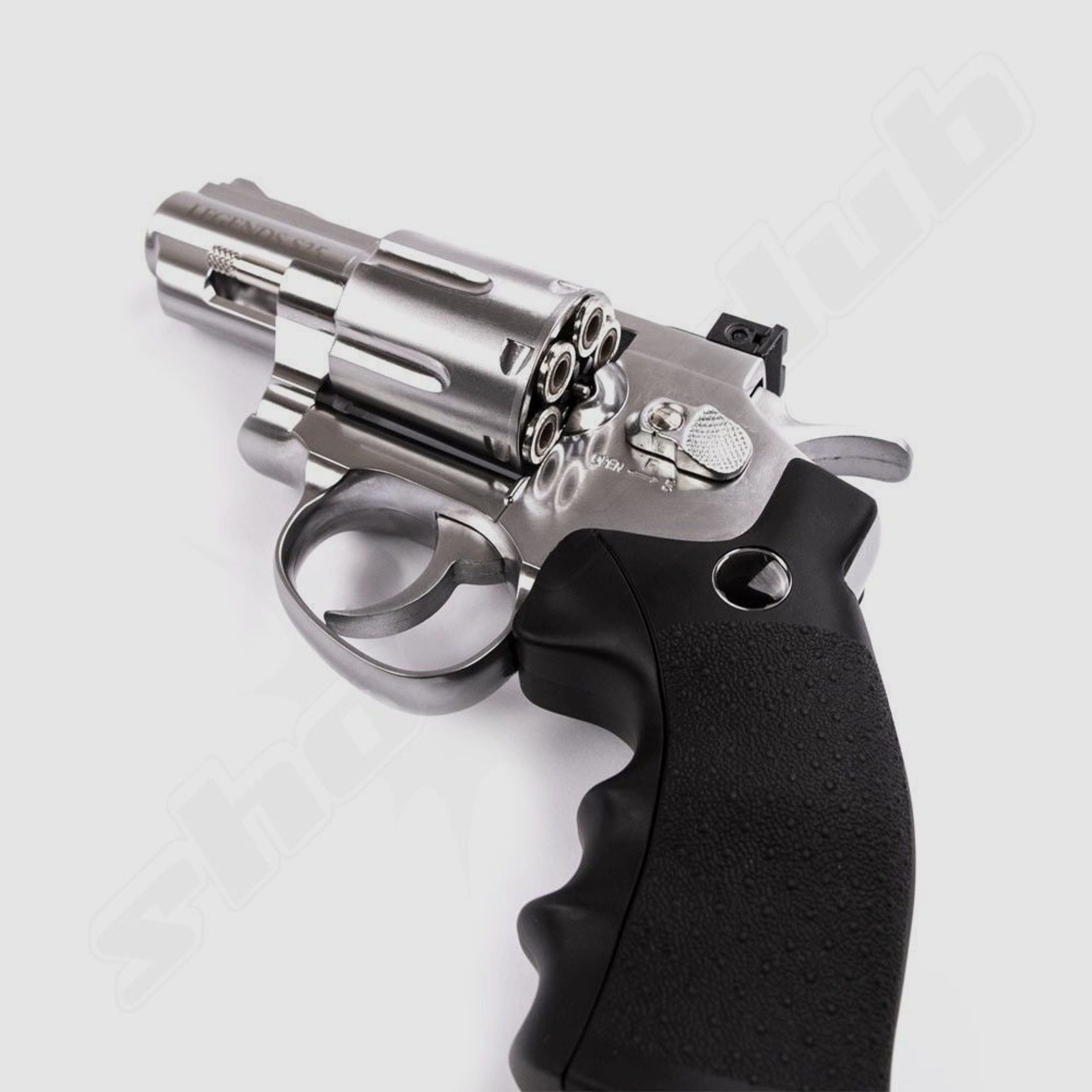 Legends S25 CO2 Revolver Nickel 4,5mm Diabolos - Koffer-Set