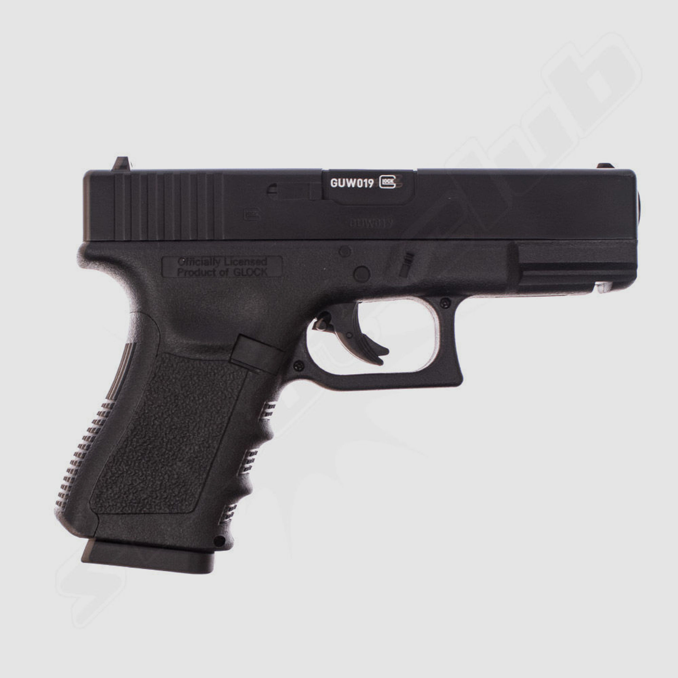 Glock 19 - CO2 Pistole / schwarz, Kaliber 4,5 mm mit Metallschlitten