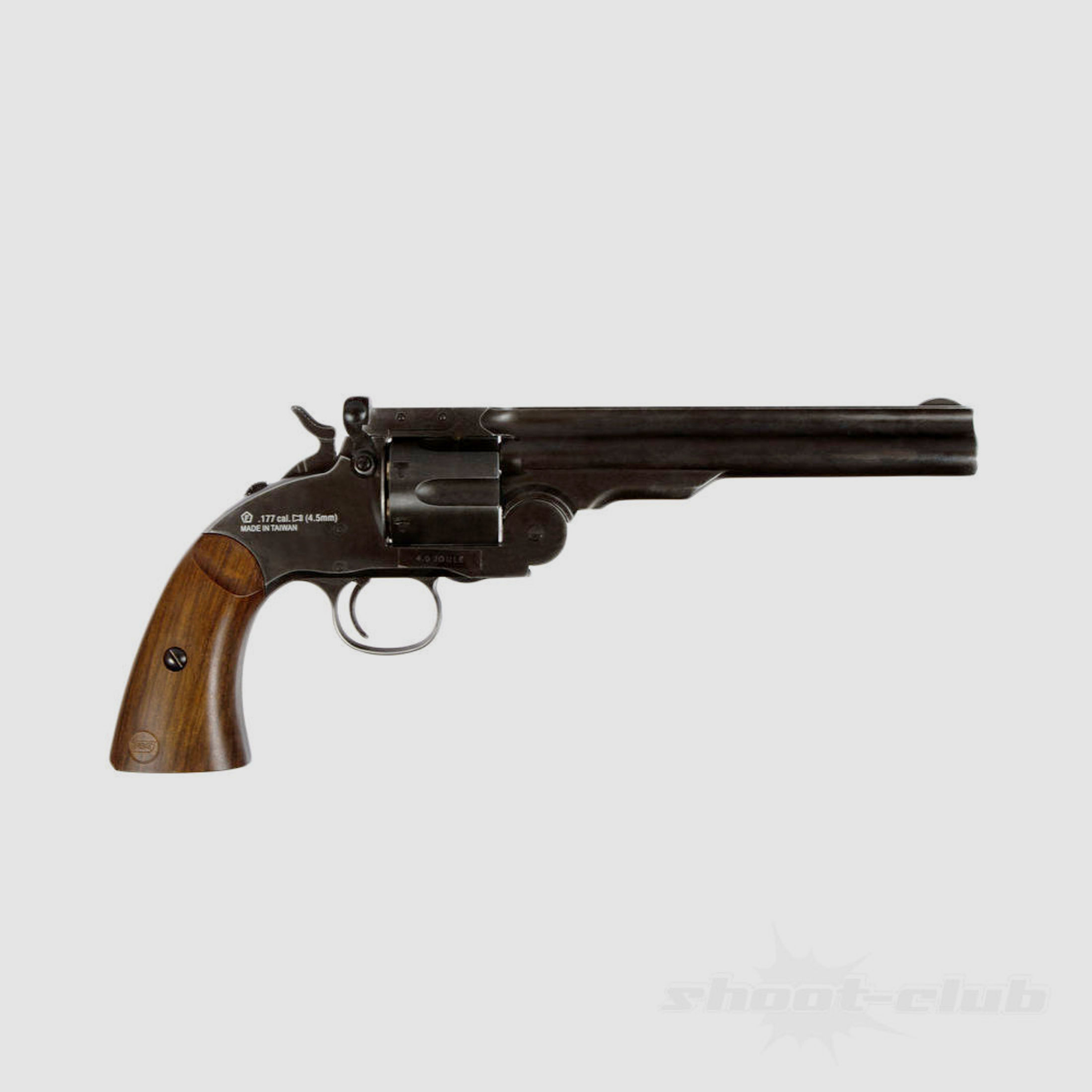 Schofield 6 Zoll CO2 Revolver 4,5 mm Diabolos & BBs - Koffer-Set