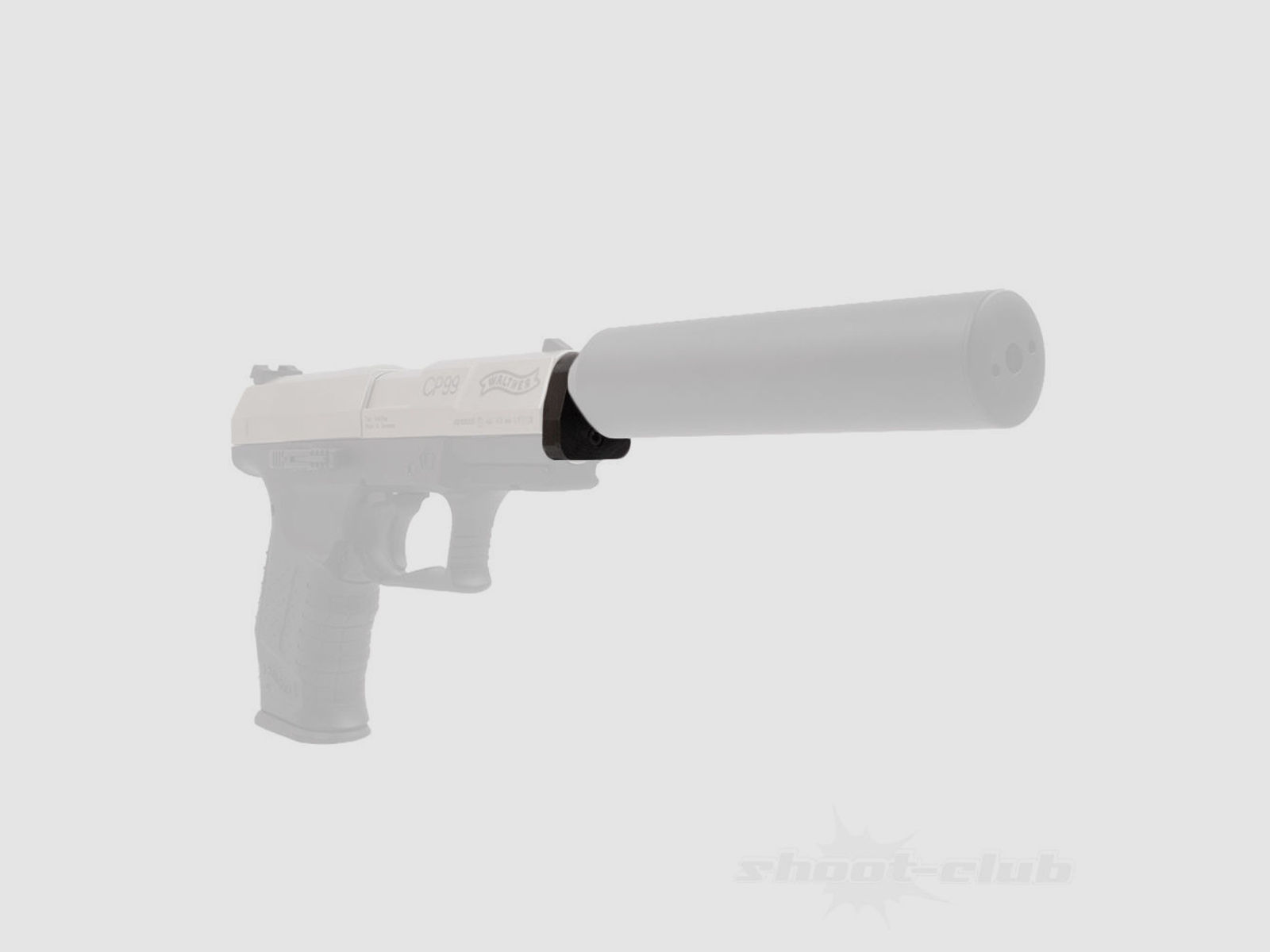 Schalldämpferadapter für Walther CP99, NightHawk, Umarex CPS CO2 Pistole - 1/2"UNF