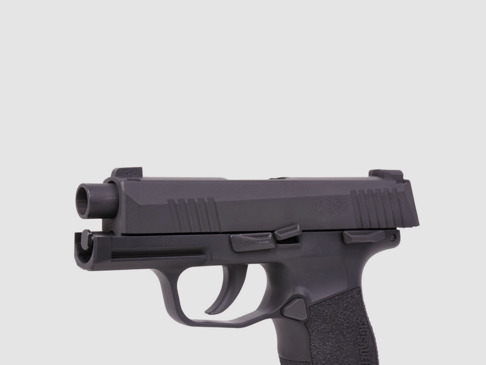 Sig Sauer P365 CO2 Pistole 4,5mm Stahlkugeln im Kugelfang-Set