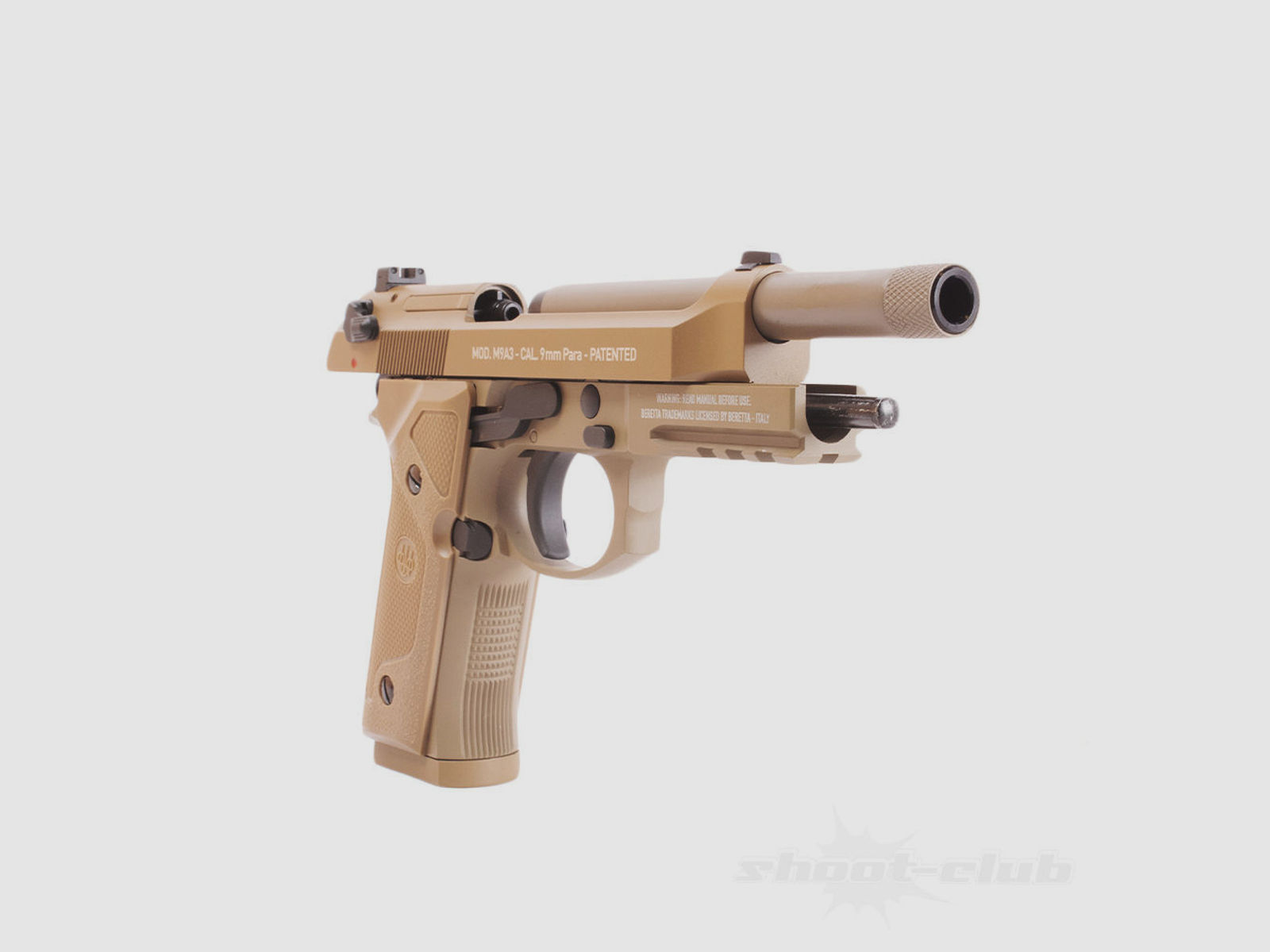 KWC Beretta M9A3 Airsoft Pistole Co2 Blow Back 6mm BB - Farbe FDE