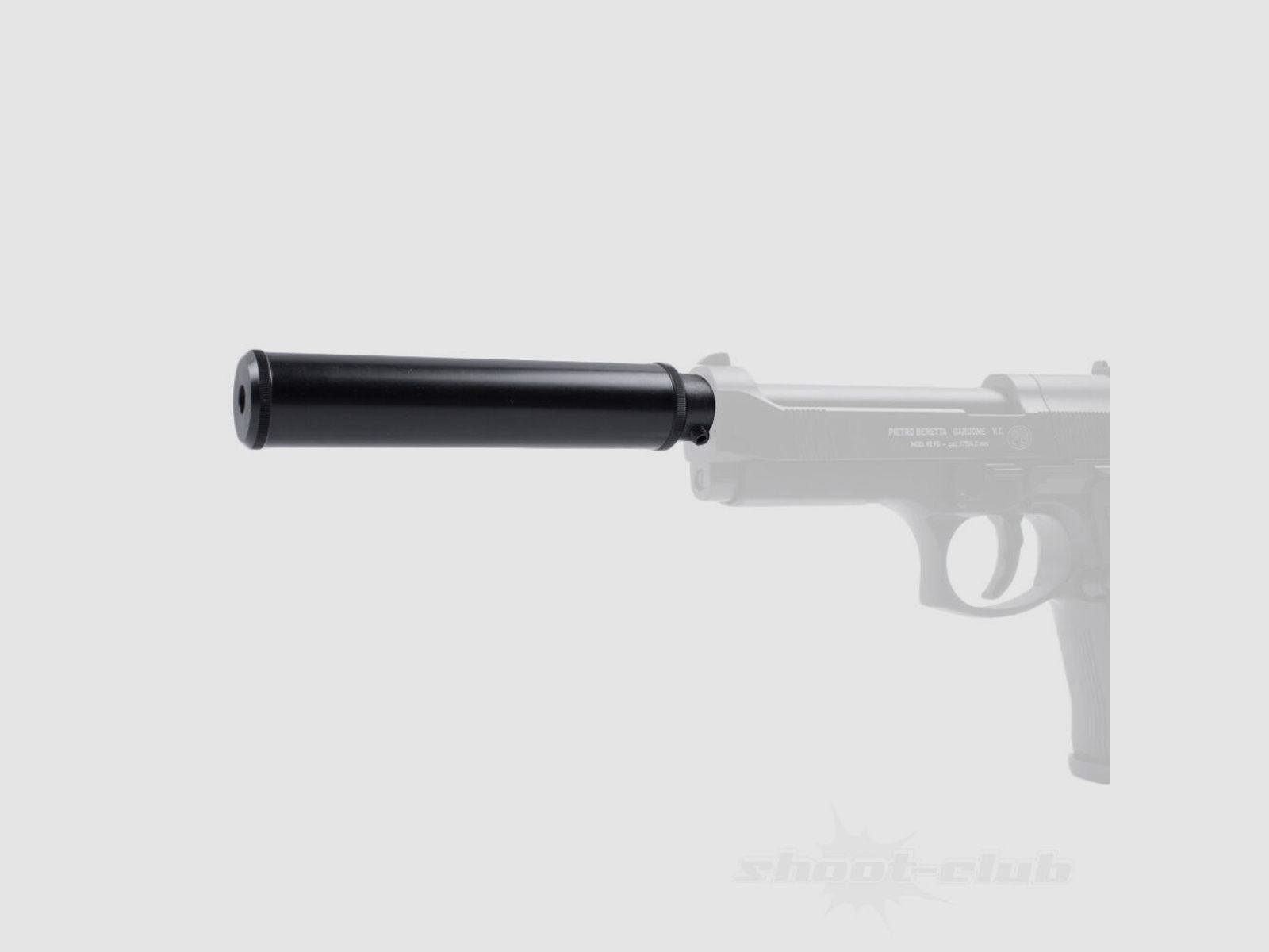 shoXx Schalldämpfer + Adapter für Beretta M92 Perfecta 32 Hämmerli Hunter Force 600 Combo