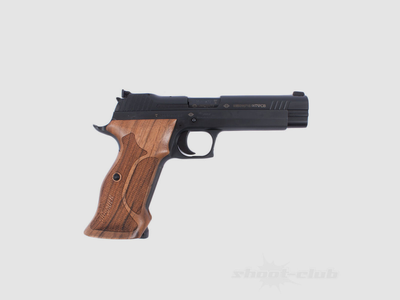 Sig Sauer P210 Target Pistole Kaliber .9mm Luger - Walnuss Griffschalen