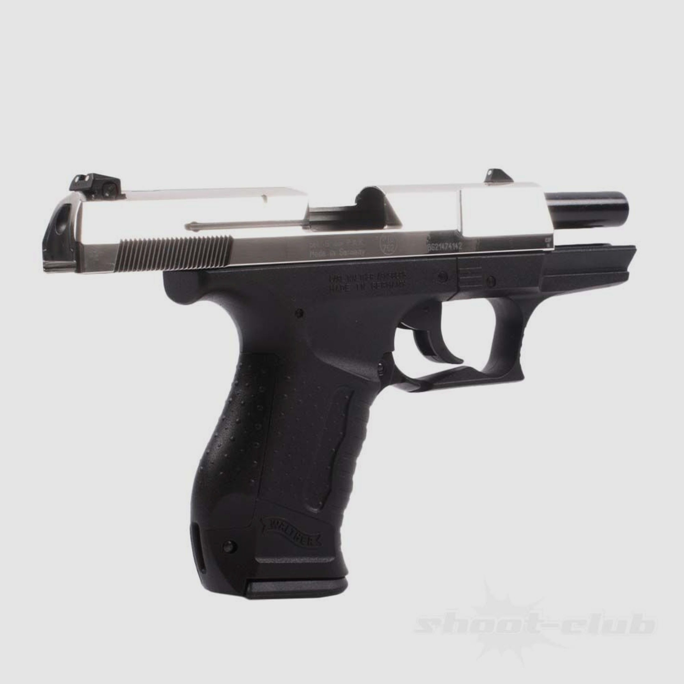 Walther P99 Schreckschusspistole Stahlverschluss Nickel-Finish 9mm PAK