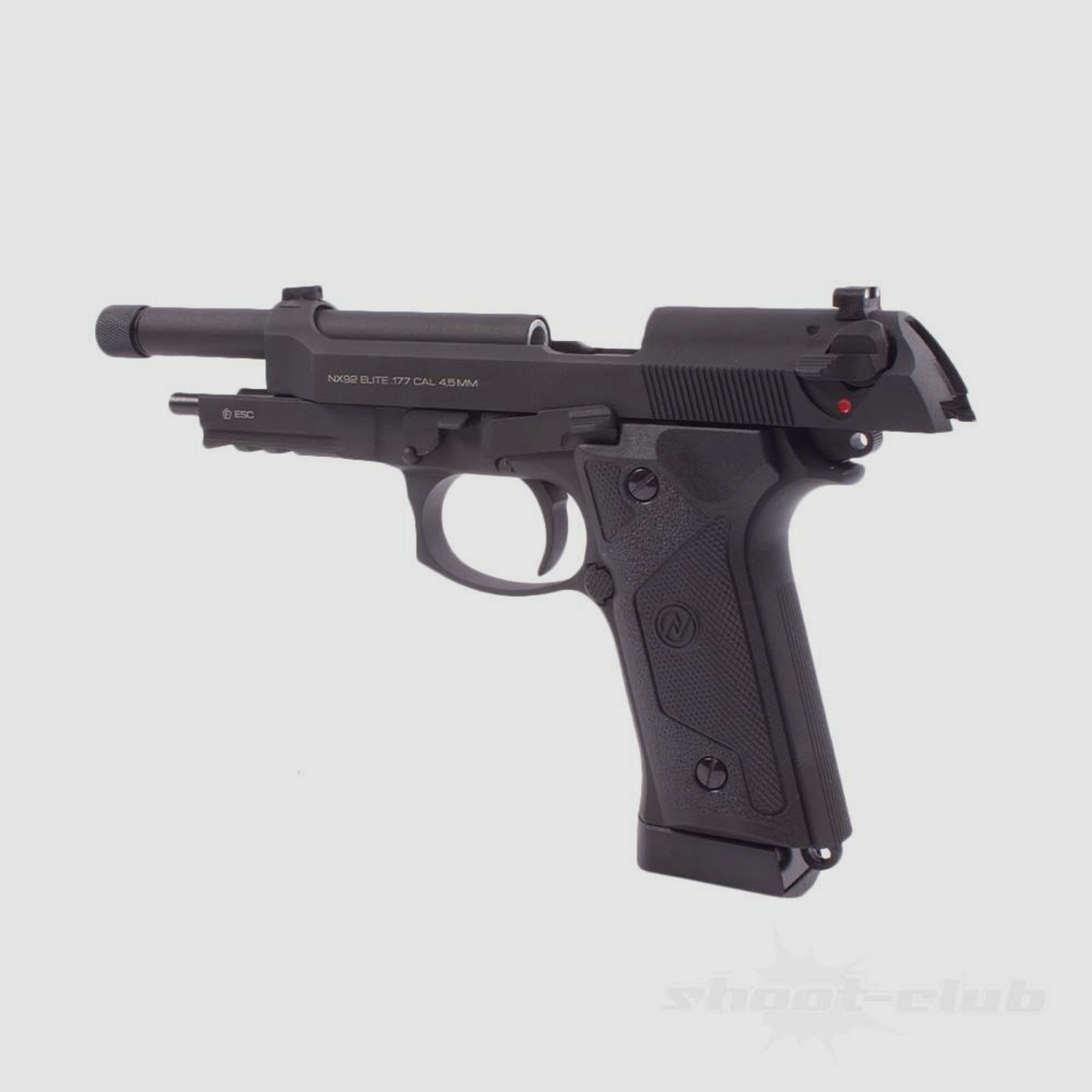 NX92 Elite Tactical Co2 Pistole GBB .4,5mm Schwarz M14x1 Gewinde