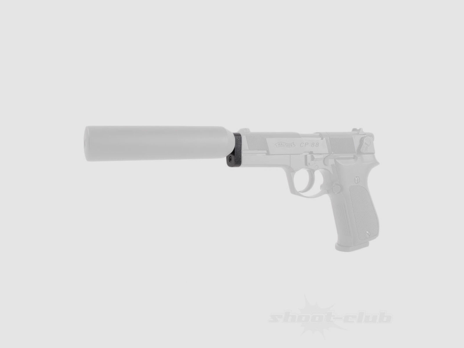Schalldämpferadapter für Walther CP88 Co2 Pistole .4,5mm - 1/2" UNF