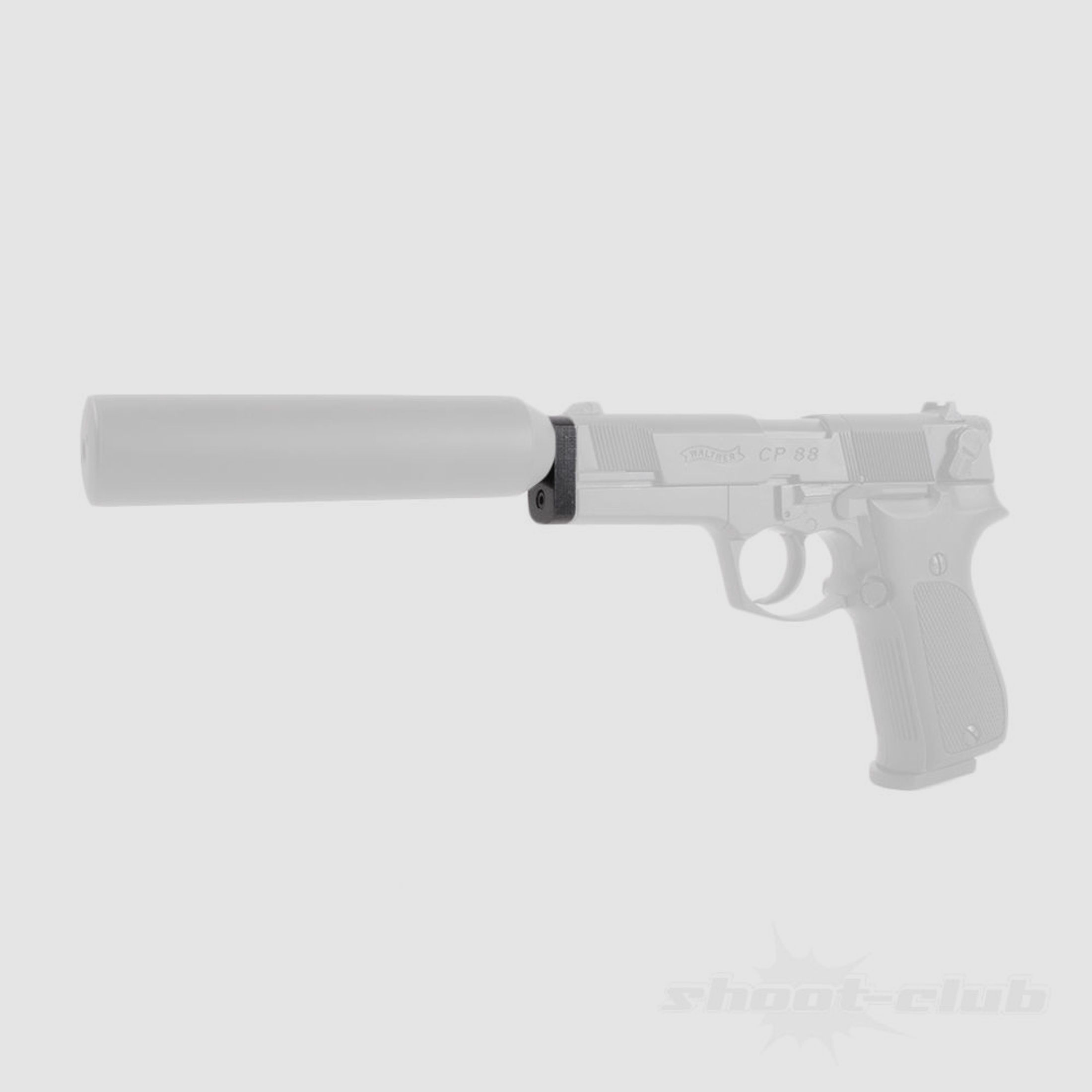 Schalldämpferadapter für Walther CP88 Co2 Pistole .4,5mm - 1/2" UNF