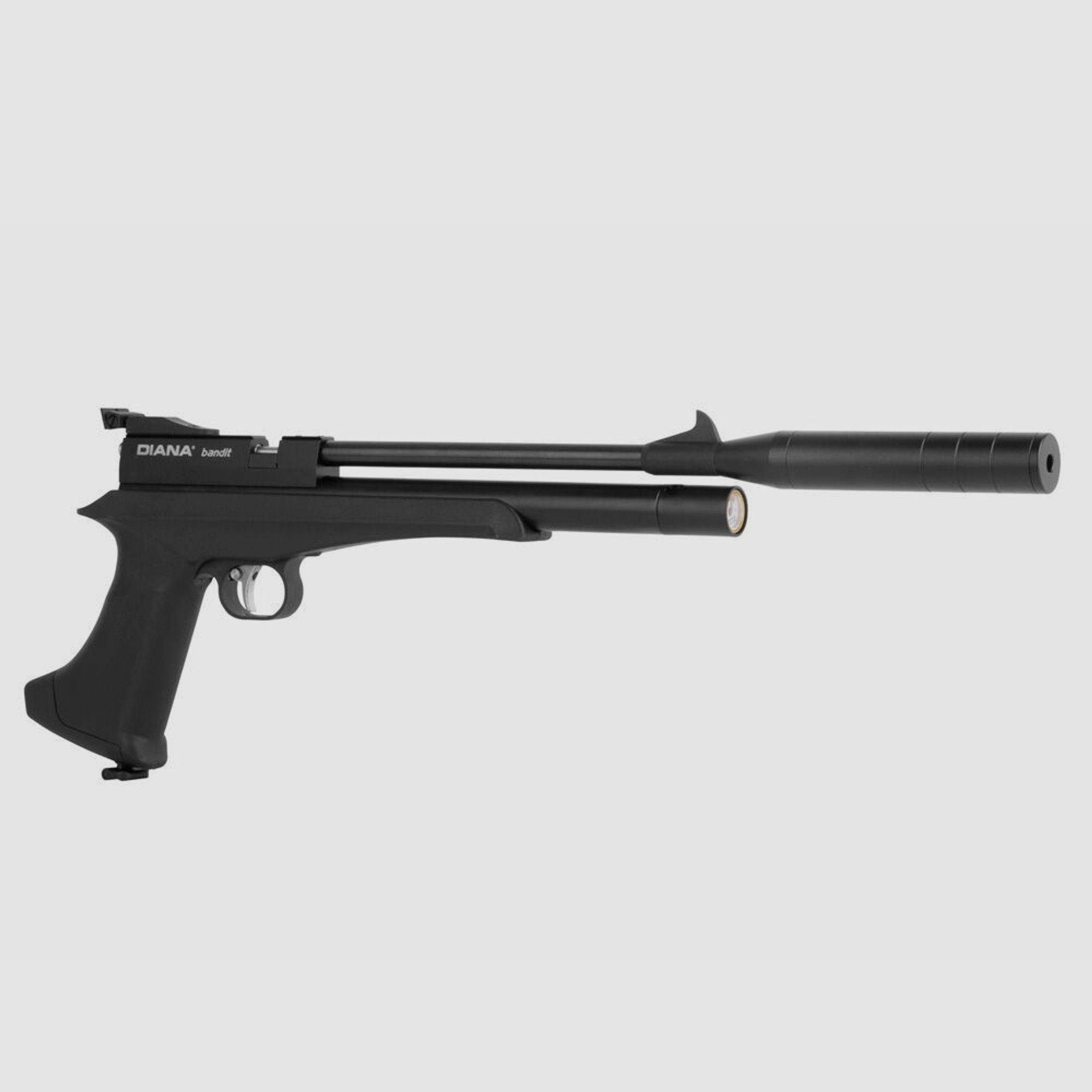 Diana Bandit Black Pressluftpistole 4,5 mm Diabolo mit Schafterweiterung