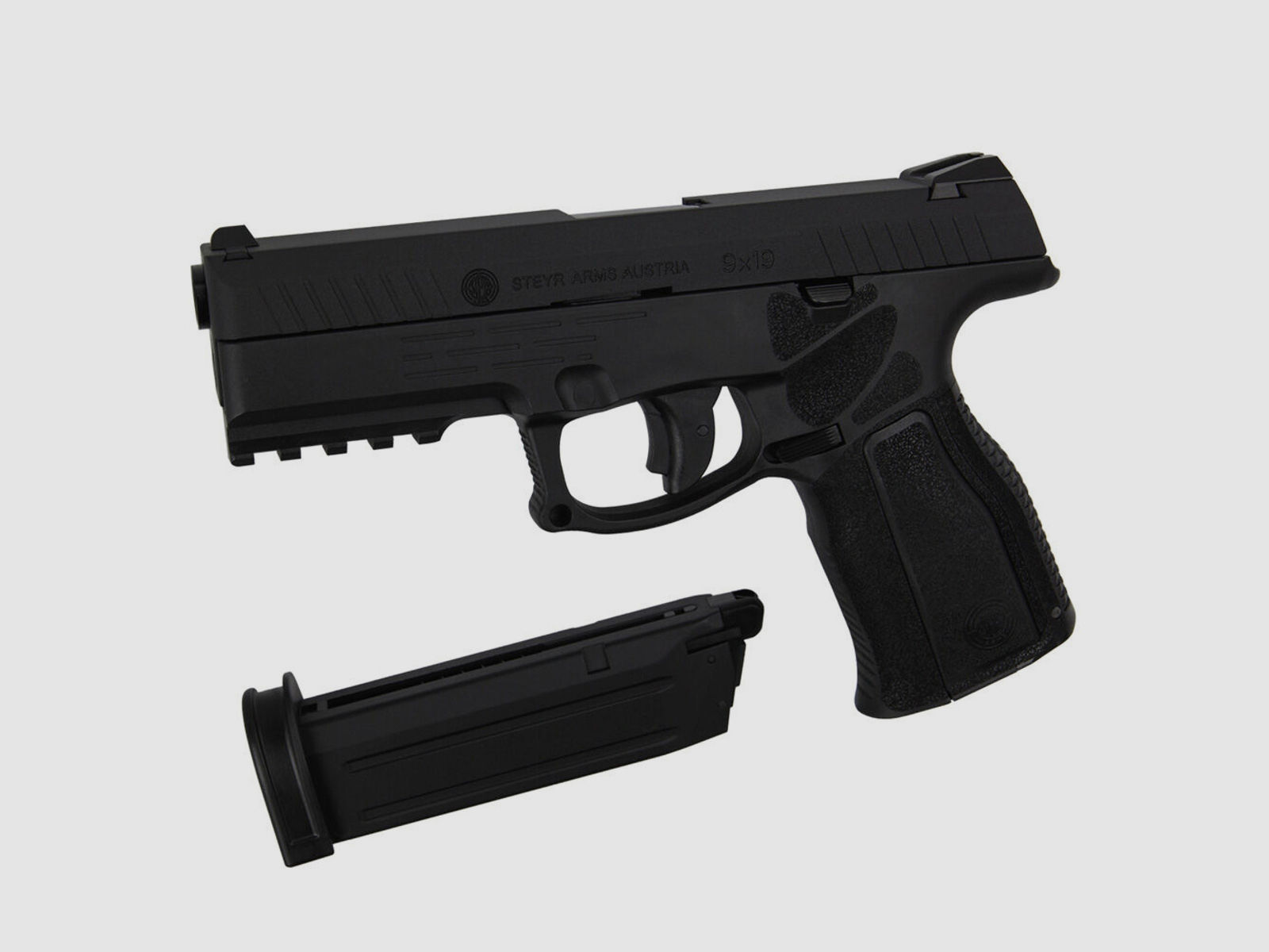 ASG Steyr L9-A2 Airsoftpistole Co2 Blow Back 6 mm Schwarz