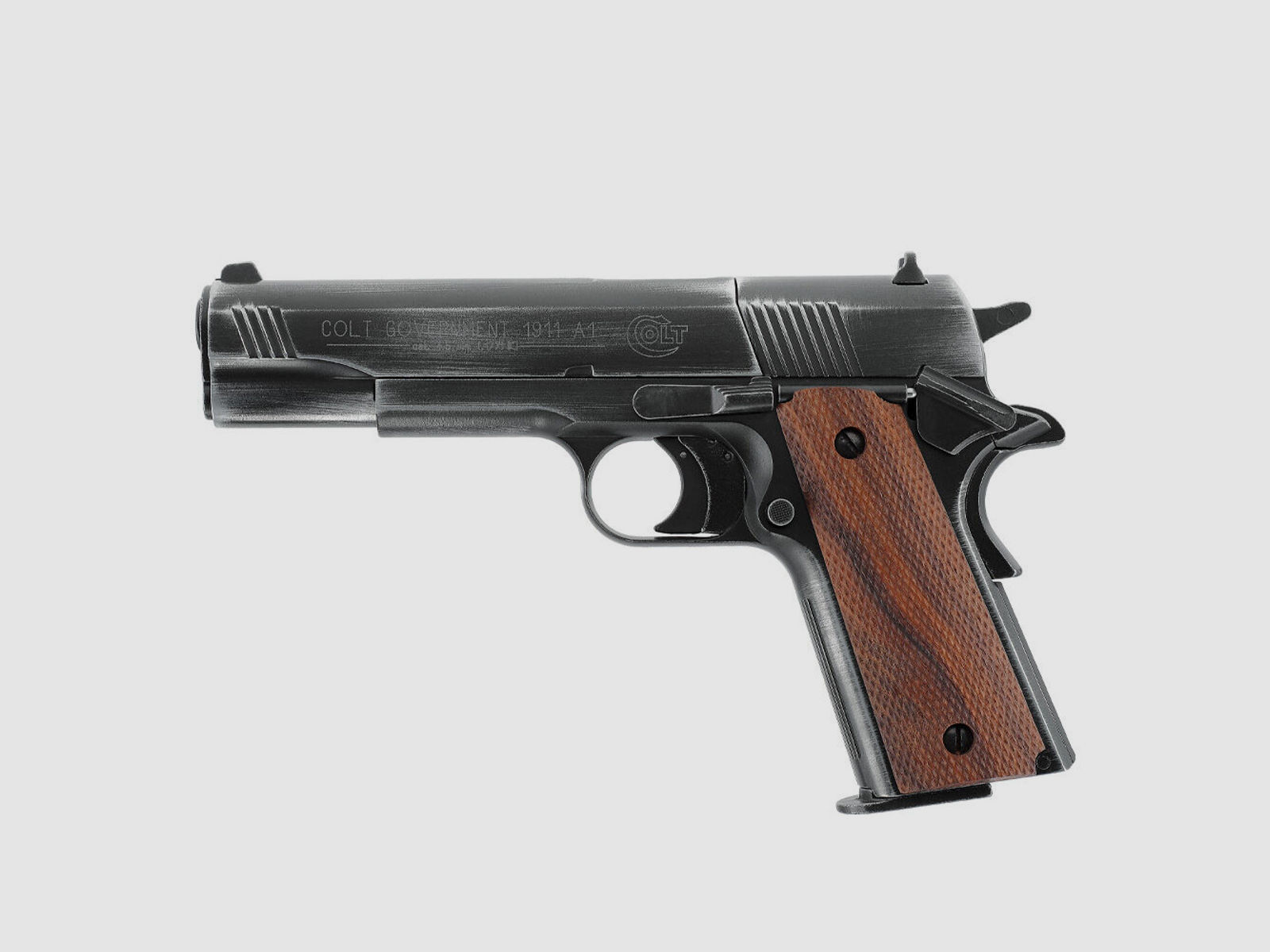 Umarex Colt Government 1911 A1 CO2 Pistole 4,5mm Diabolos Antik-Finish Koffer-Set