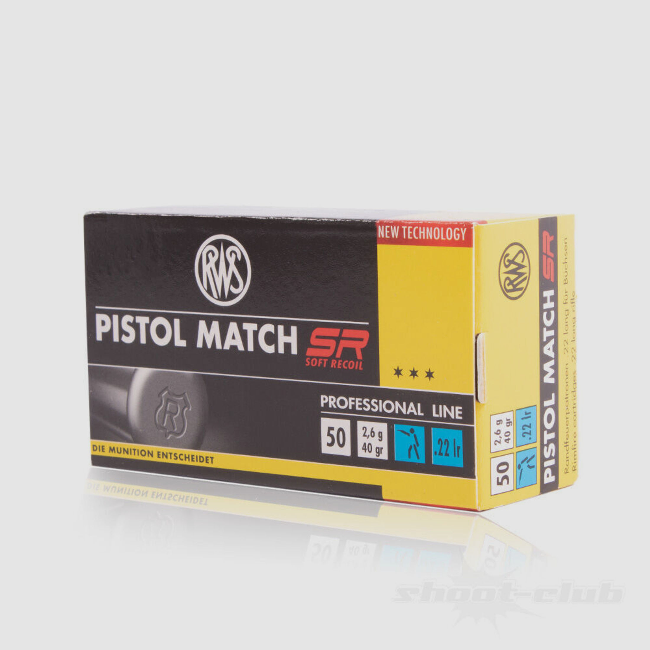 RWS .22 lr. Pistol Match SR - Randfeuerpatronen 50 Stk