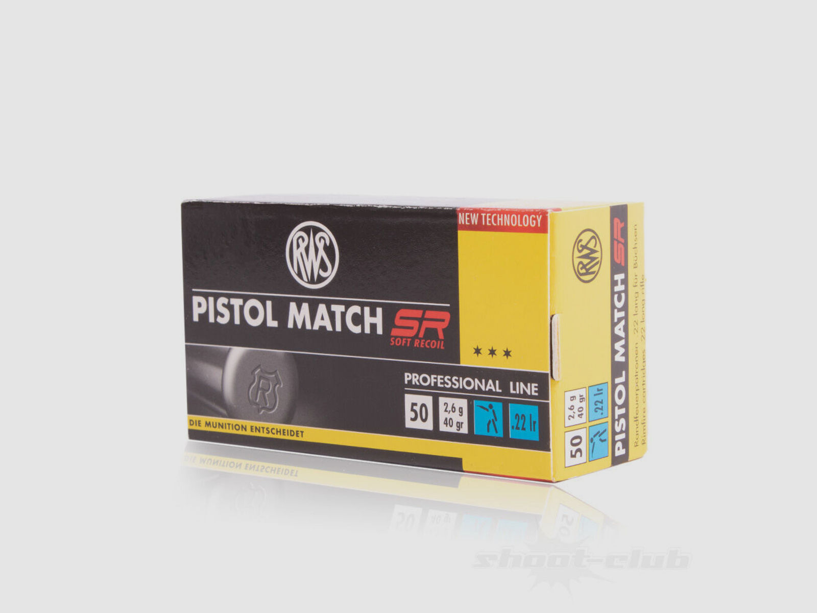 RWS .22 lr. Pistol Match SR - Randfeuerpatronen 50 Stk