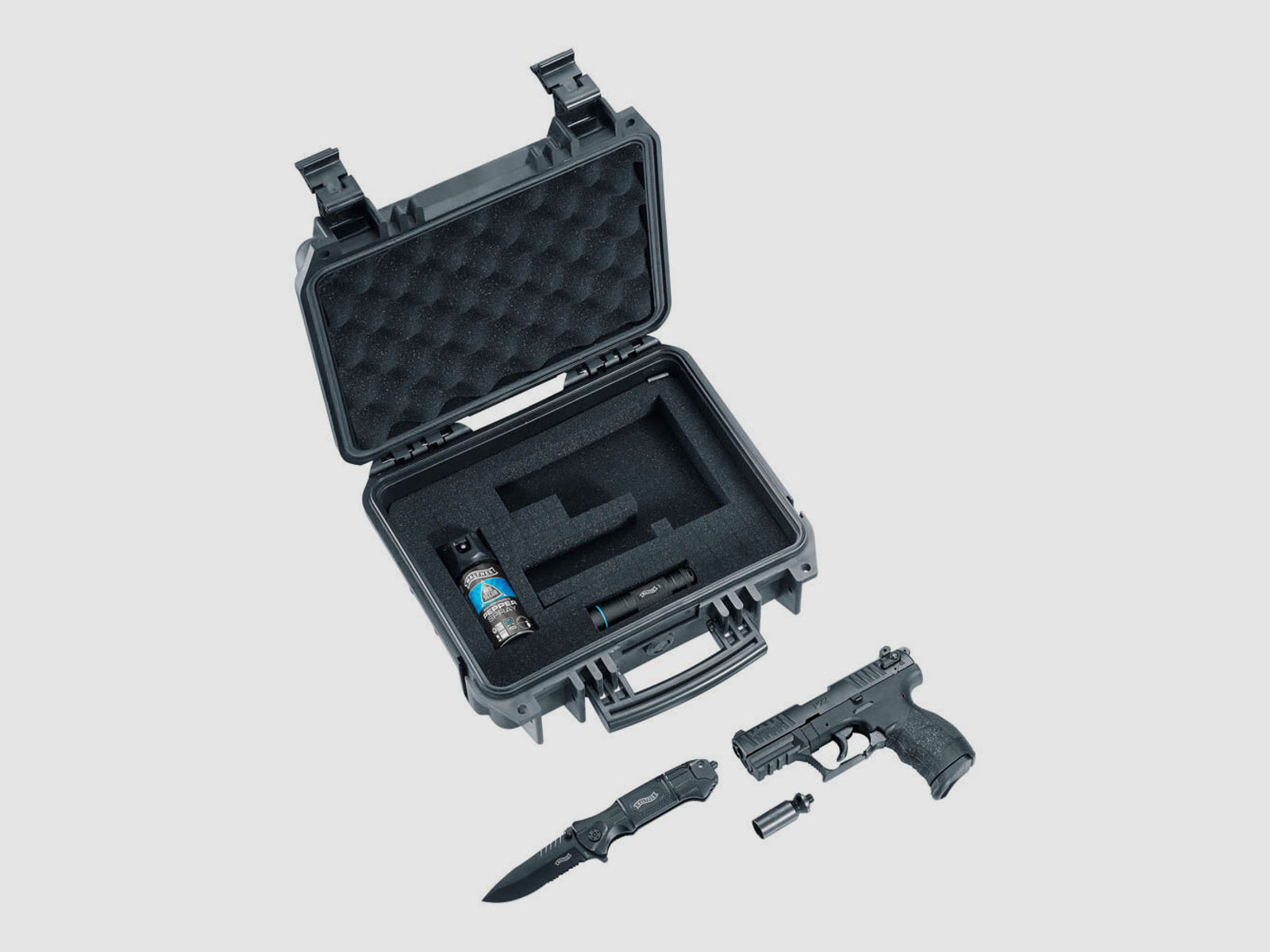 P22Q R2D Schreckschuss Pistole Selbstschutz KIT von Walther