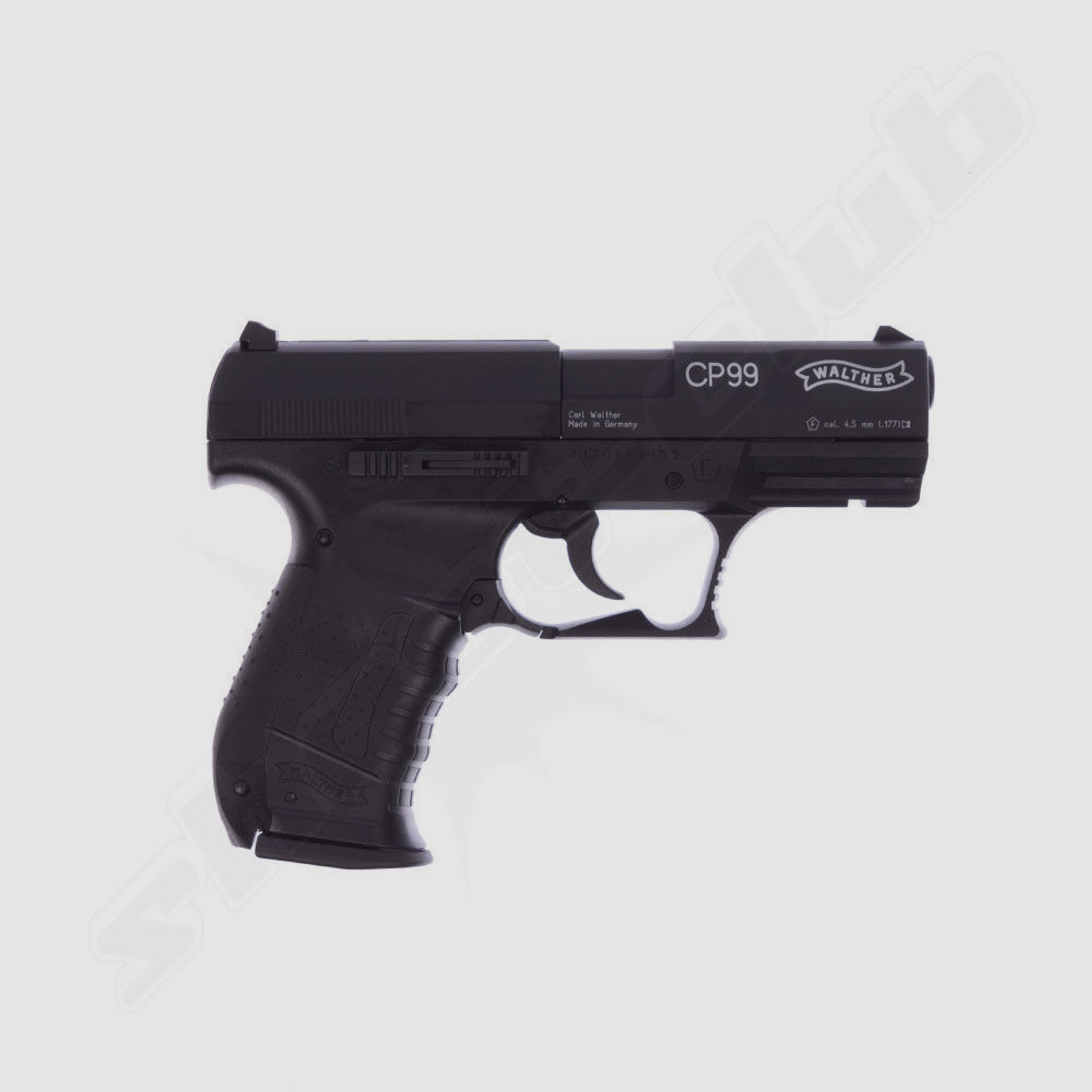 Walther CP99 CO2 Pistole brüniert 4,5mm Diabolos - Koffer-Set