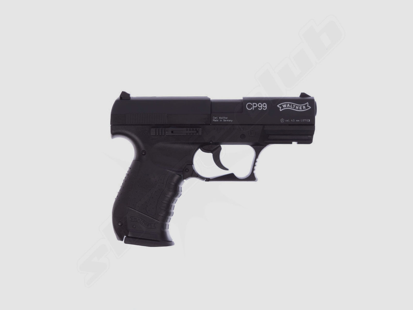 Walther CP99 CO2 Pistole brüniert 4,5mm Diabolos - Koffer-Set