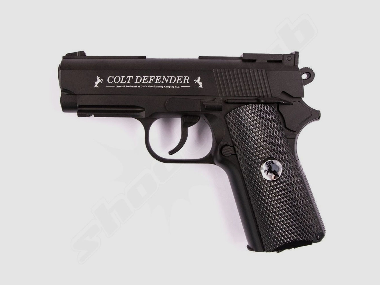 Colt Defender CO2 Pistole 4,5mm Stahl-BBs schwarz - Zielscheiben-Set