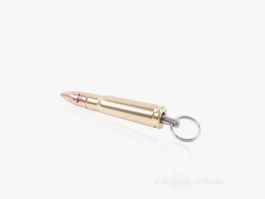 Copper & Brass Schlüsselanhänger .7,62x39 / AK47 Vollmantel Kupfer