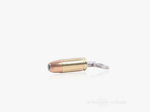 Copper & Brass Schlüsselanhänger Patrone Kaliber 9mm Hollow Point Geschoss