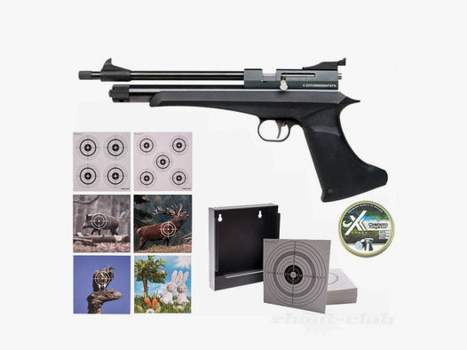 DIANA Chaser Pistol CO2 Pistole 4,5 mm Diabolos - Zielscheiben-Set