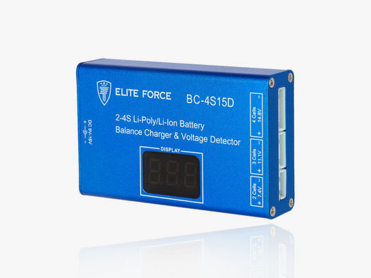Elite Force LiPo Charger Ladegerät BC-4S15D mit Netzteil und 12 V Kabel