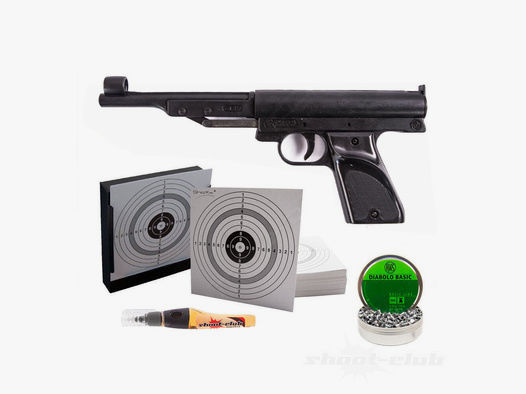 Record LP2 Luftpistole 4,5mm Diabolos im Set mit Kugelfang und Zielscheiben