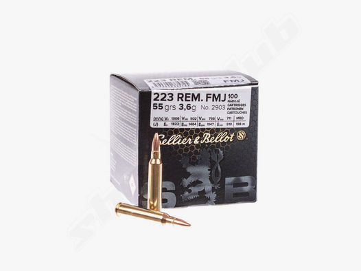 Sellier & Bellot .223 Remington, Vollmantel, 100 Stk.