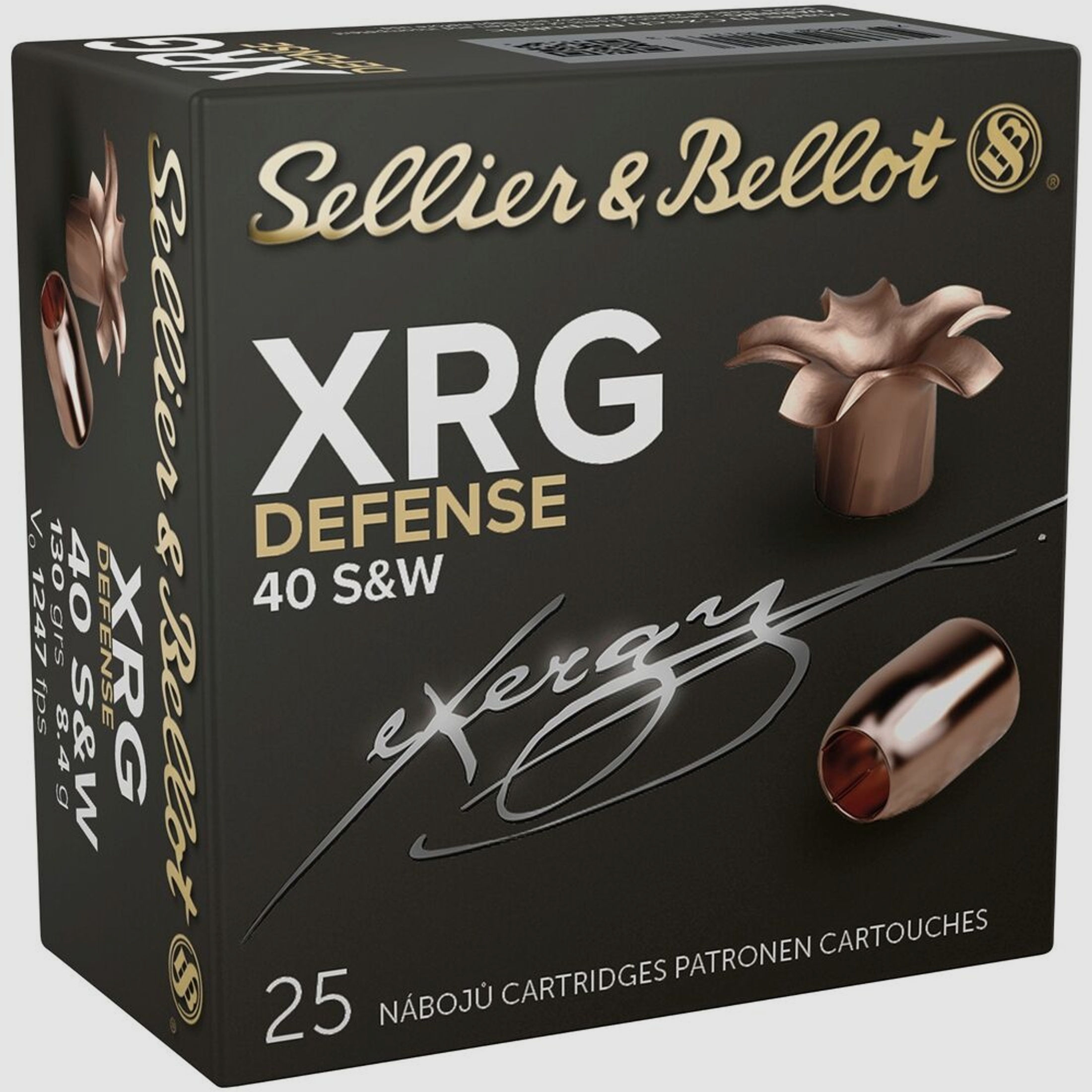 Sellier & Bellot XRG Defense .40 S&W 130grs 25 Schuss Bleifrei