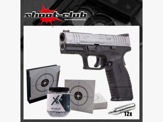 Springfield XDM compact bicolor CO2 Pistole 4,5mm BBs im Set