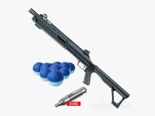 T4E HDX 68 Shotgun Set mit T4E CKB Sport Chalkballs und Co2