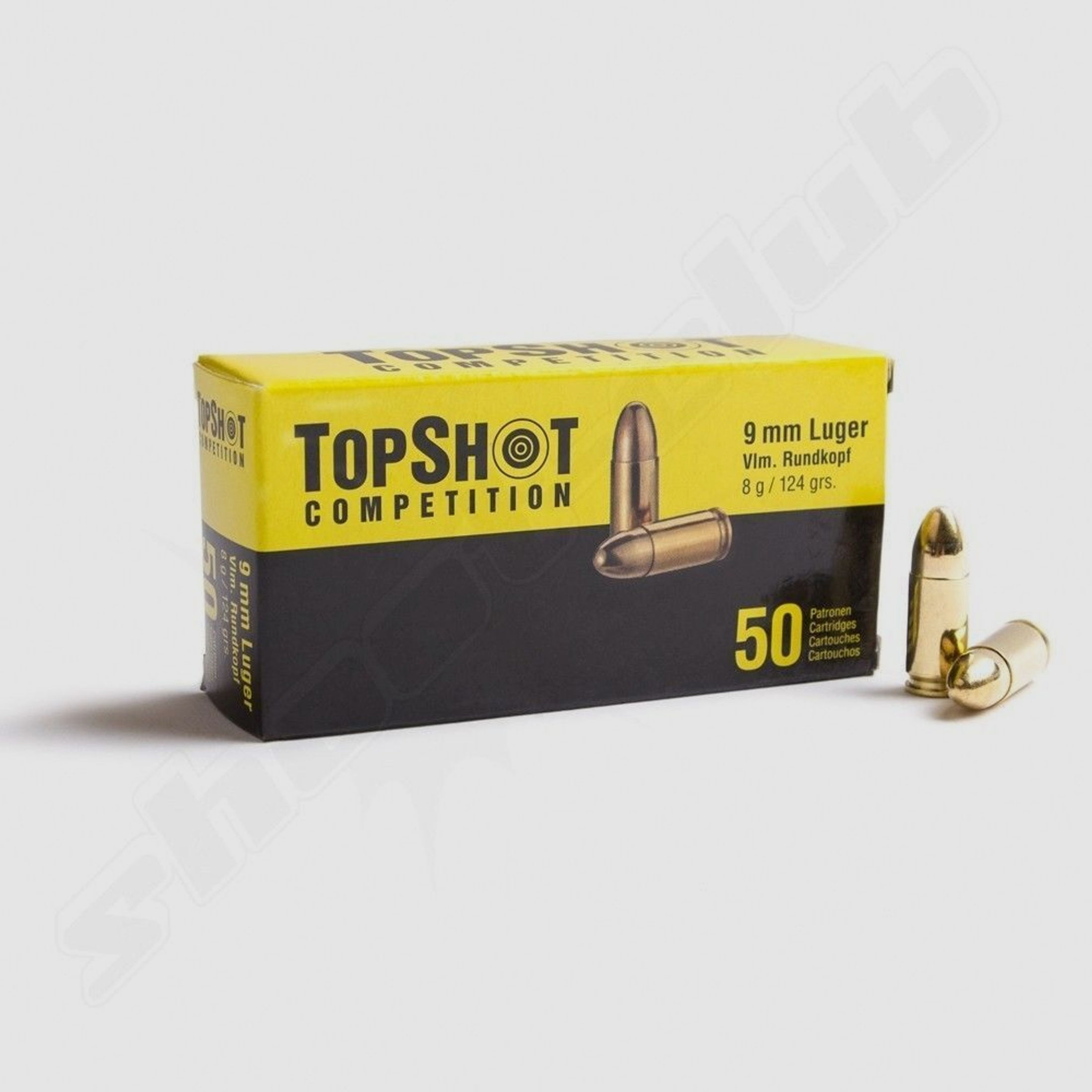TOPSHOT Competition 9mm Luger FMJ Pistolen Patronen - 124 grs