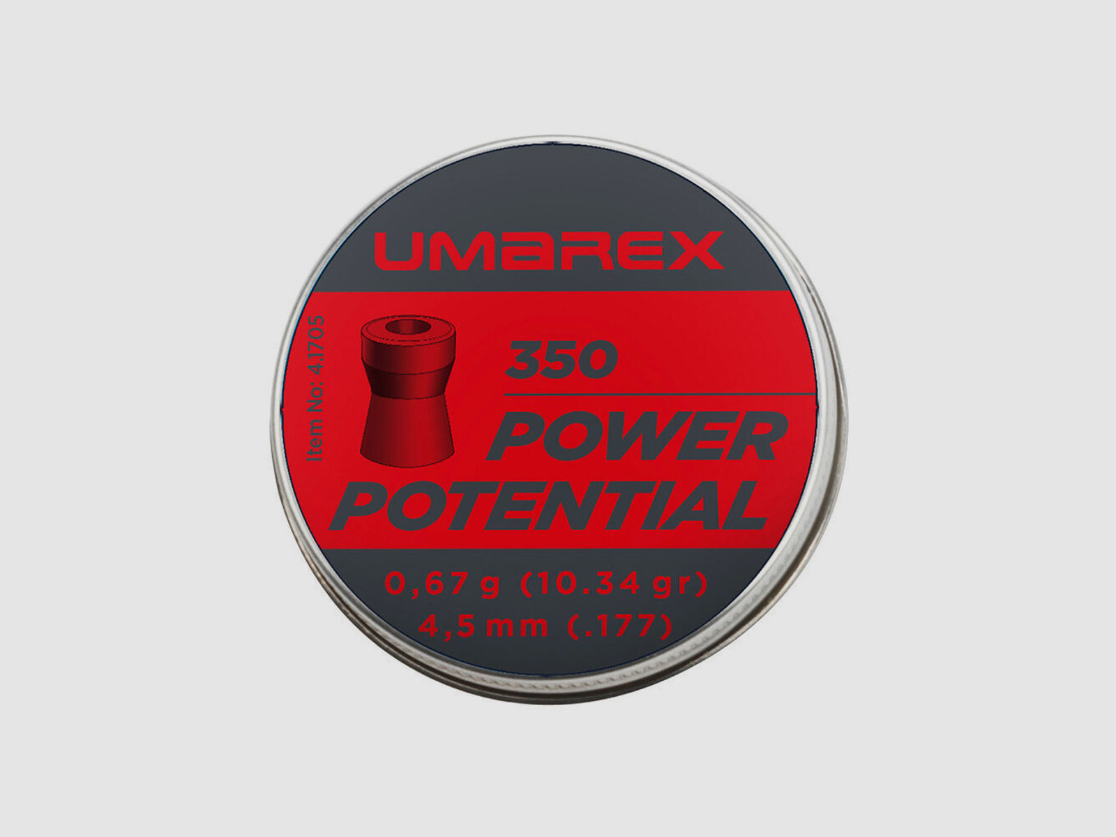 Umarex Power Potential Diabolos Flachkopf Kaliber 4,5 mm 0,67 g - 350 Stück/ Dose
