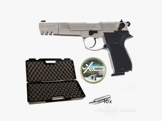 Walther CP88 Competition nickel 4,5mm Diabolos - Koffer-Set