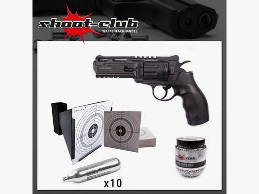 CO2 Revolver - UX Tornado / 4,5mm BB's / shoot-club Sparset