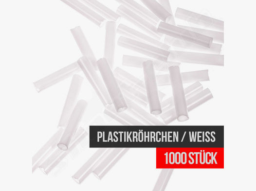 weiße Plastikröhrchen für Kugelfang / Schießbude / 1000 Stück