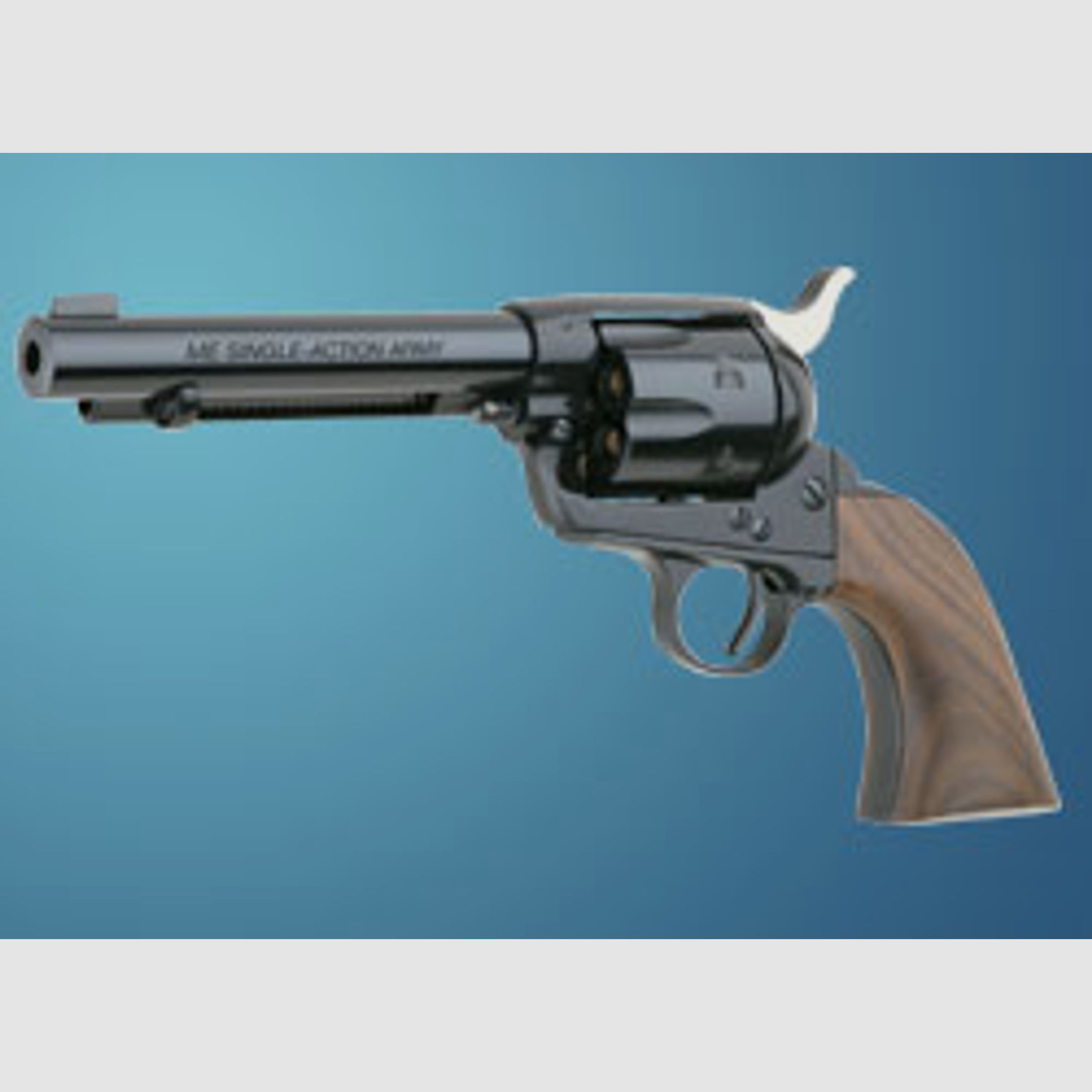 ME "F" LEP Druckluft-Revolver Single-Action Army 5,5mm, brüniert mit Holzgriff