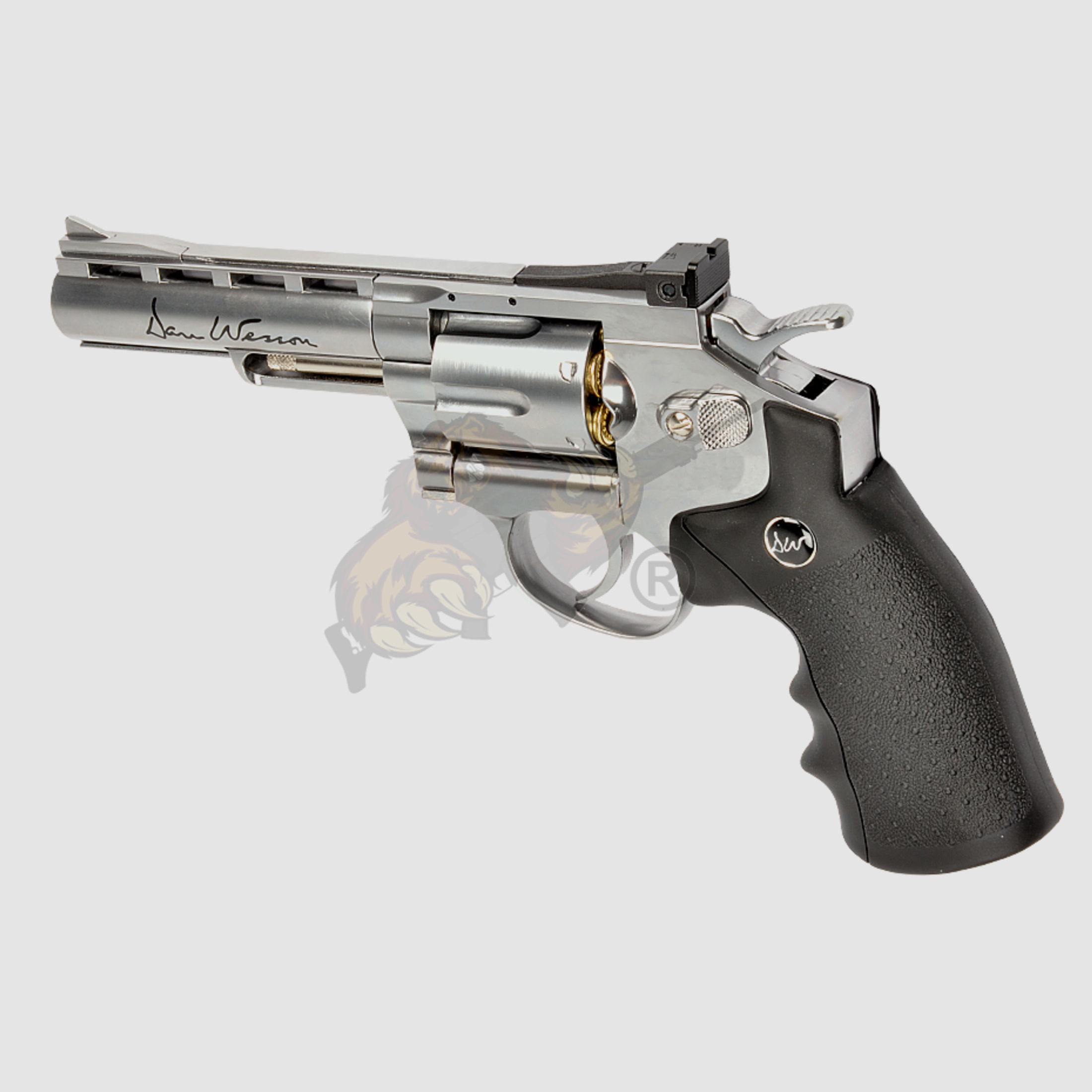 Dan Wesson Silver 4 Inch Revolver Full Metal Co2 -F-