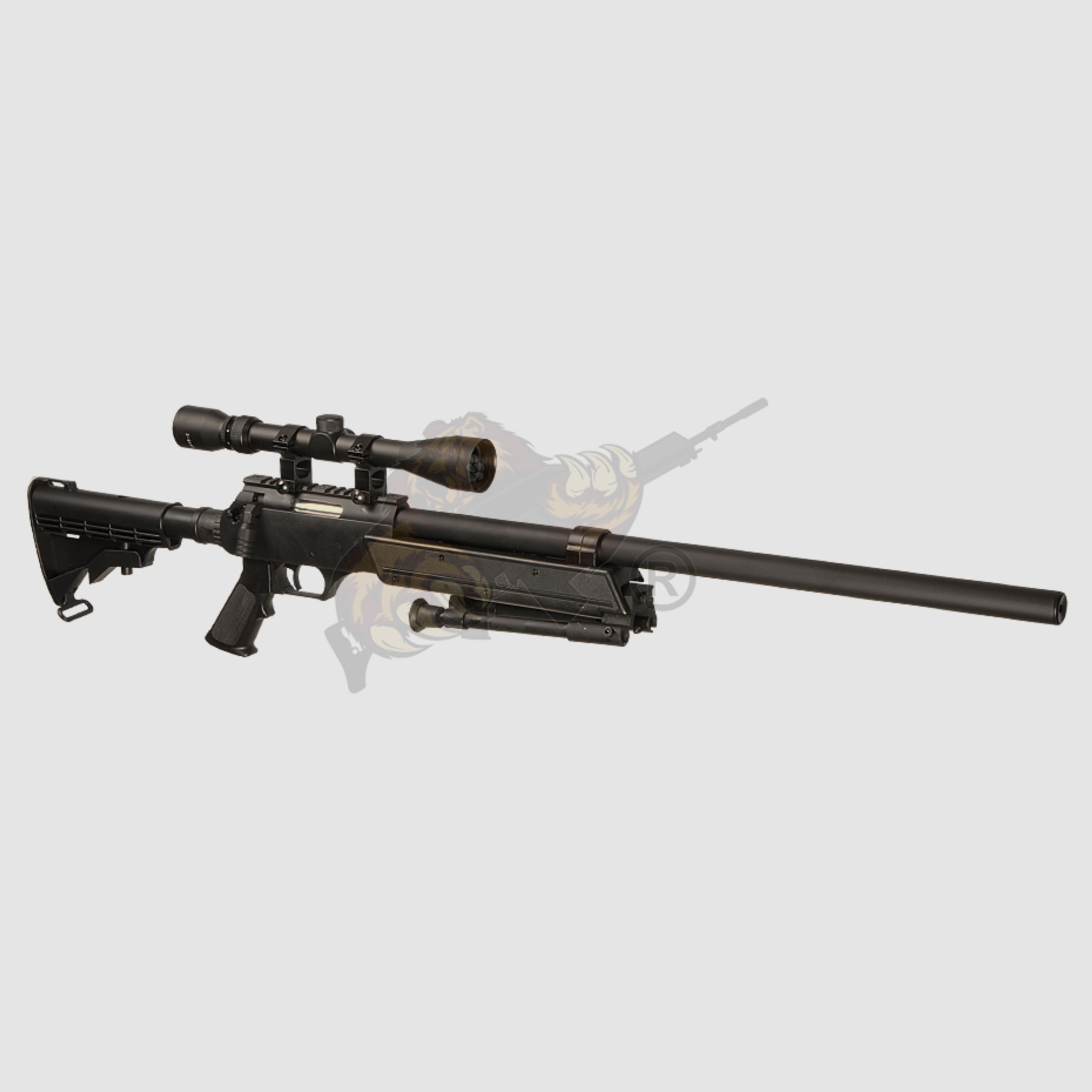 SR-2 Sniper Rifle Airsoft Set Black - Well -F-