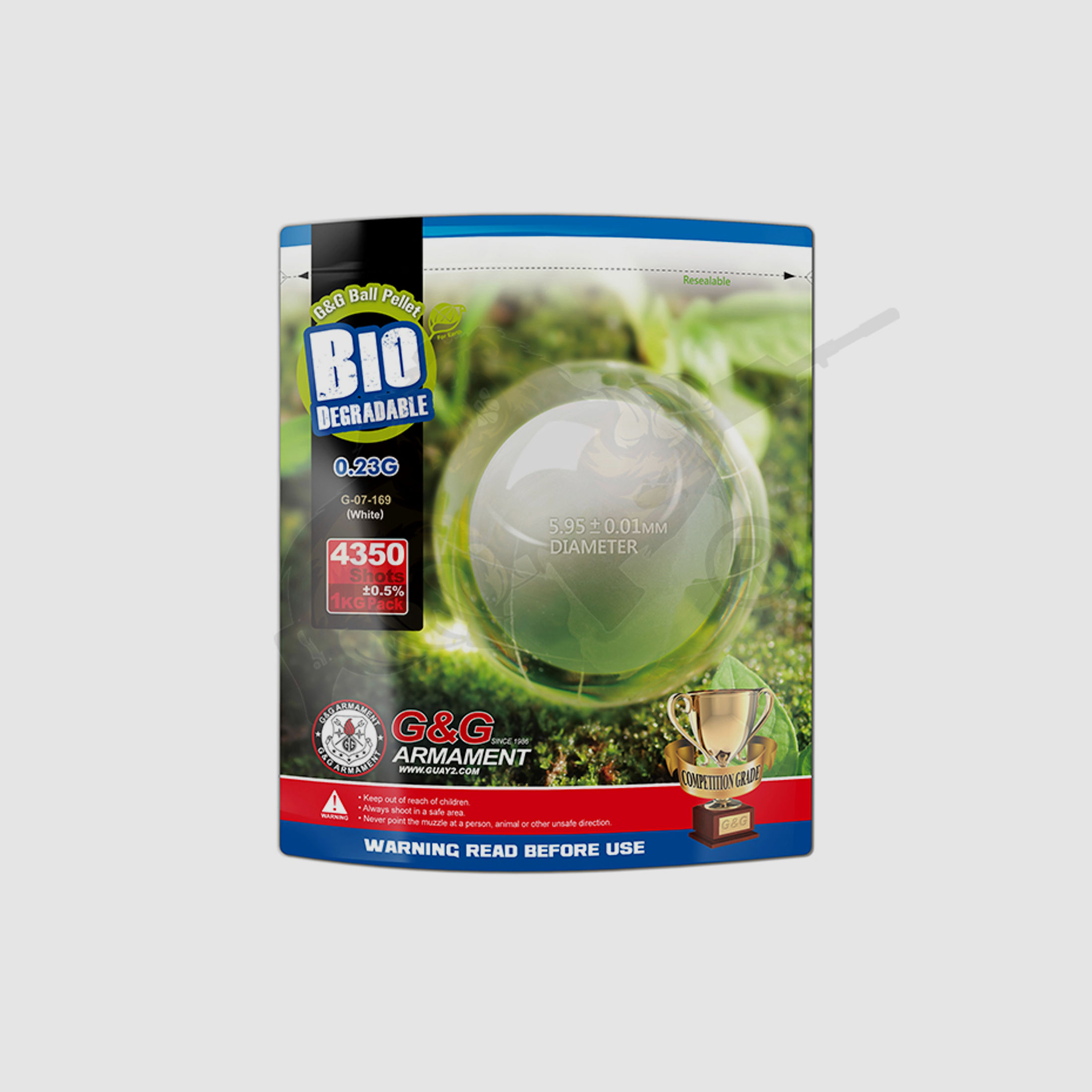 G&G Bio Precision Airsoft 0.23g (4.350 Stück) diameter 5,95mm - Weiß