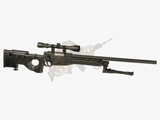 AW .338 Sniper Rifle Set Upgraded Airsoft Black - Well -F-