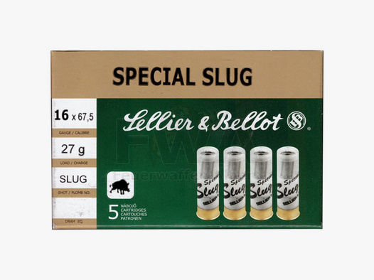 12/67.5 Flintenlaufpatrone Special Slug - Sellier & Bellot