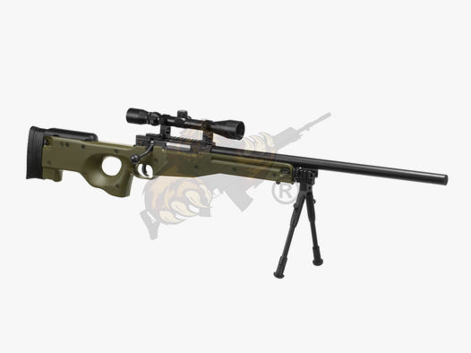 L96 Sniper Rifle Airsoft Set Upgraded OD - Well -F-